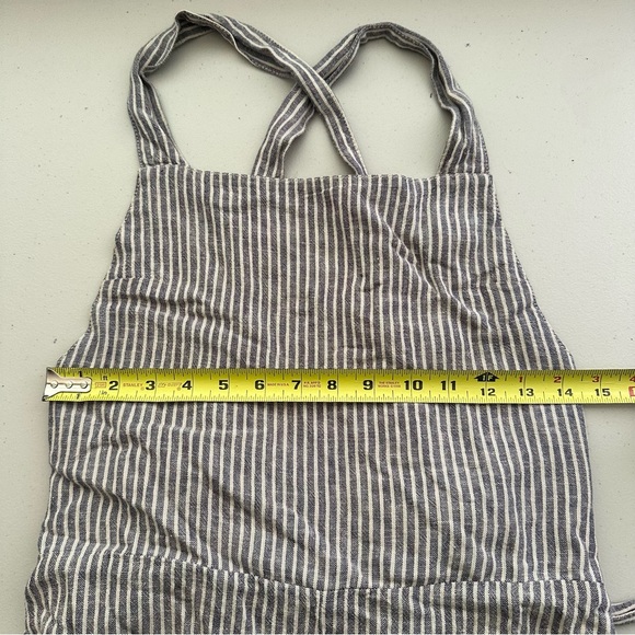 FREE PEOPLE ‘Off The Shore’ Linen Blend Striped Wide Leg Jumpsuit Women’s Size 2 - Picture 9 of 12